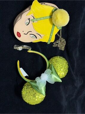 Disney Green and Yellow Sequin Ear Headband
